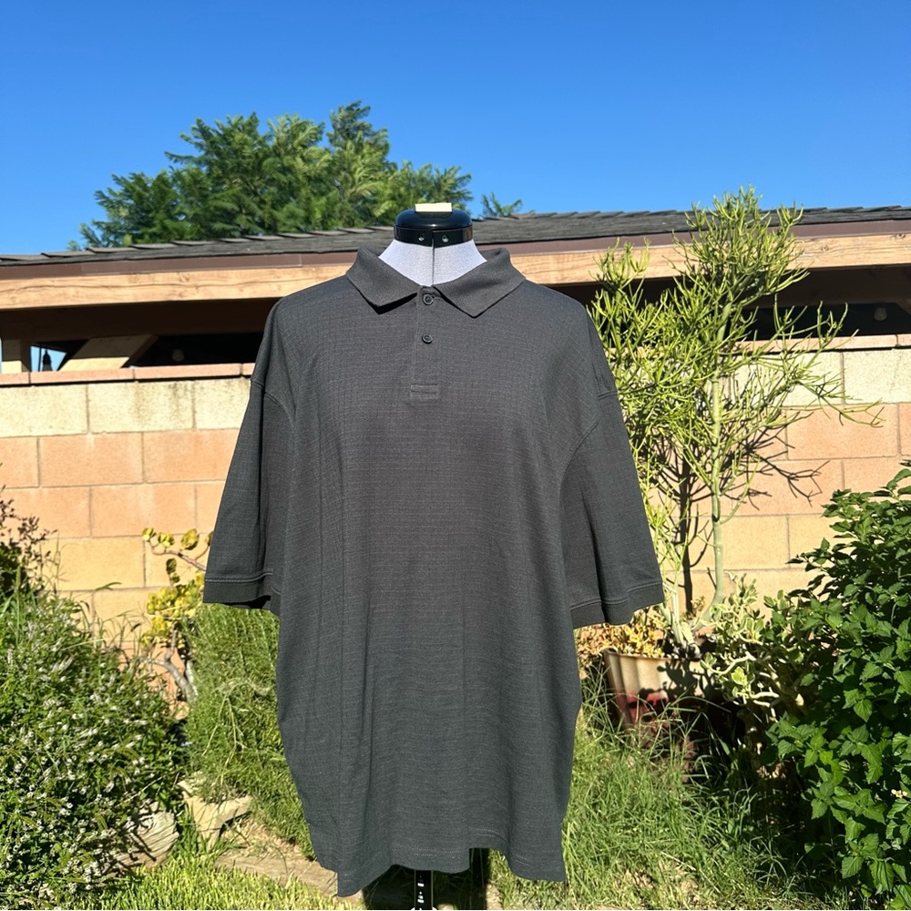 Hudson River Black/Faded Black Polo Buttoned Size XL